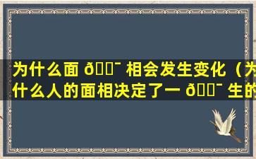 为什么面 🐯 相会发生变化（为什么人的面相决定了一 🐯 生的命运）